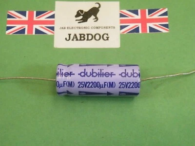 DUBILIER Axial Electrolytic Capacitor 2200uF 25v Dia. 16mm Length 41mm 11g 539