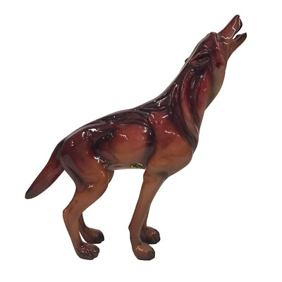IMAGO SOPRANO (RUBY) Howling Wolf Sculpture By Stephen Herrero 2007 READ
