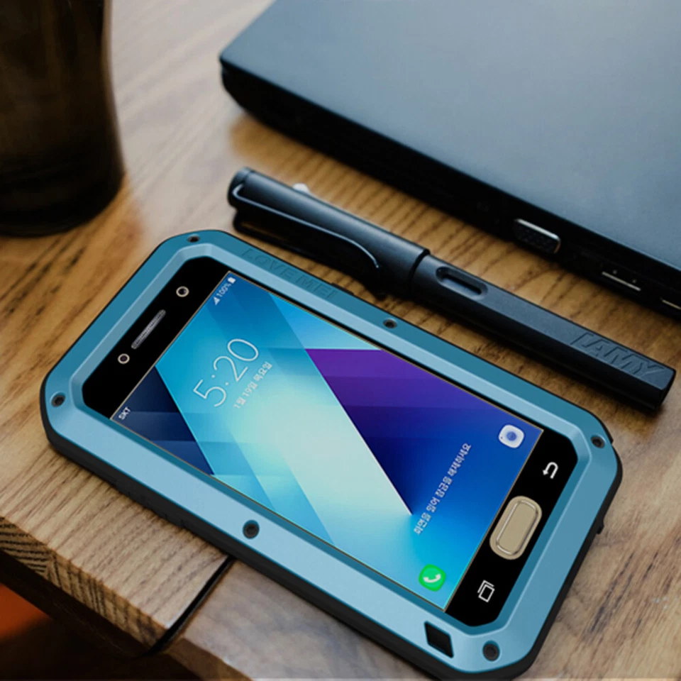 Funda trasera de metal + silicona para Samsung fundas protectoras fuertes anticaídas Foto 4 de 4