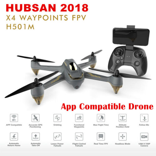 Hubsan H501M X4 FPV Drone Brushless RC Quadcopter 720P Camera GPS Wifi APP RTF 