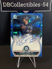 2023 Bowman Chrome Sapphire Robert Perez Jr. 1st Sapphire Auto Seattle Mariners