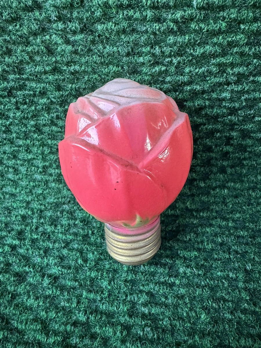 Vintage Art Deco Figural Blooming Rose Painted Light Bulb