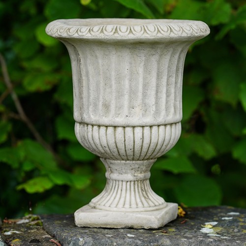 Victorian Stone Urn | Fluted Garden Statue Outdoor Classical Planter Trough Pot - Picture 5 of 6