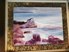 Charles Lee Original Acrylic Painting on Canvas (Morning Waves) Signed/Framed  