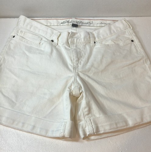 Eddie Bouer white denim shorts size 2 boyfriend fit - Picture 4 of 5