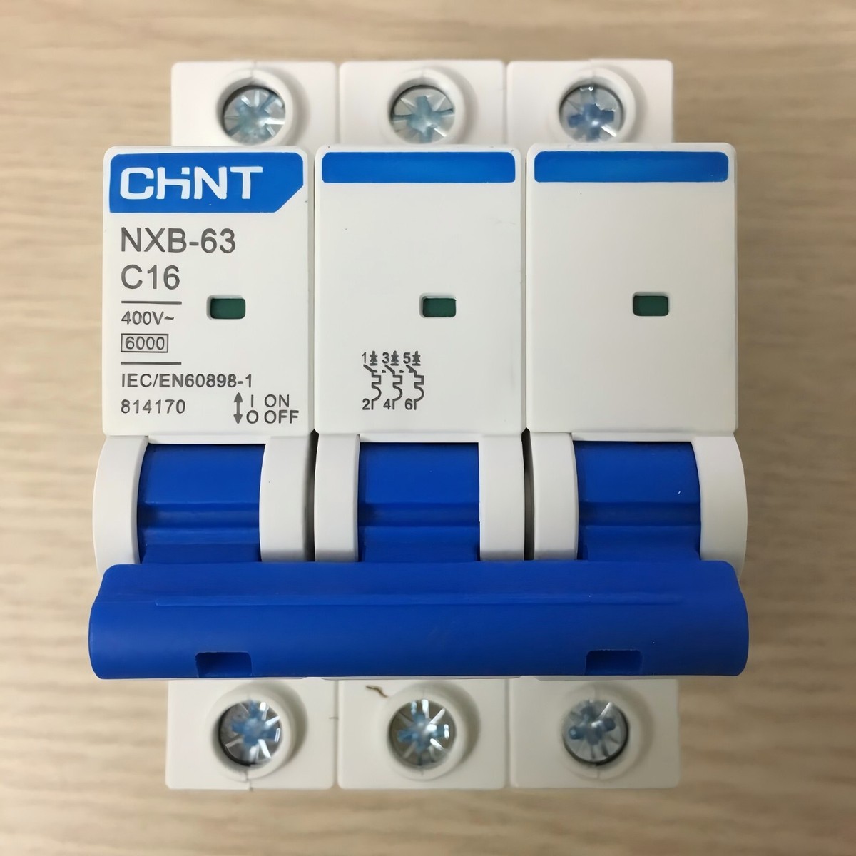 4Pcs NXB-63 3P C16 CHINT Circuit Breaker 3Pole 400V AC Miniature