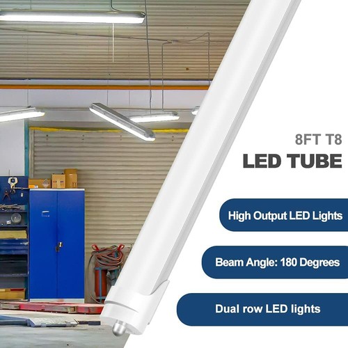 T8 FA8 LED Tube Light Bulbs 72W 6000K Single Pin Garage Ceiling Lamp Shop Lights - Picture 4 of 10