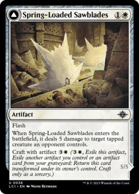 x1 Spring-Loaded Sawblades // Bladewheel Chariot LCI MTG 36 UNCOMMON M/NM 1x