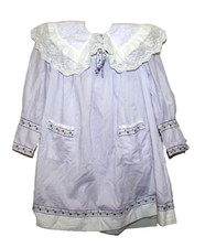 Vintage Prairie Girls Dress No Size Medium/Large Purple White Lace Photoshoot
