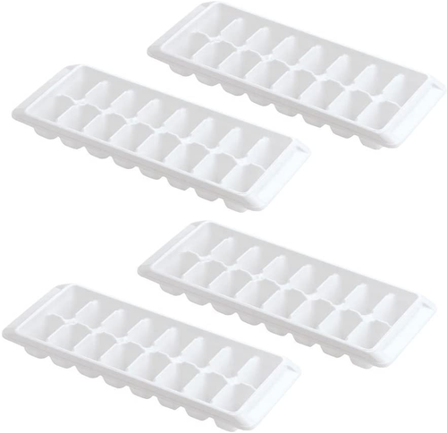Easy Release White Ice Cube Tray 16 Cube Trays (Pack of 4) (4 Pack - 64 Cubes) - Picture 7 of 12