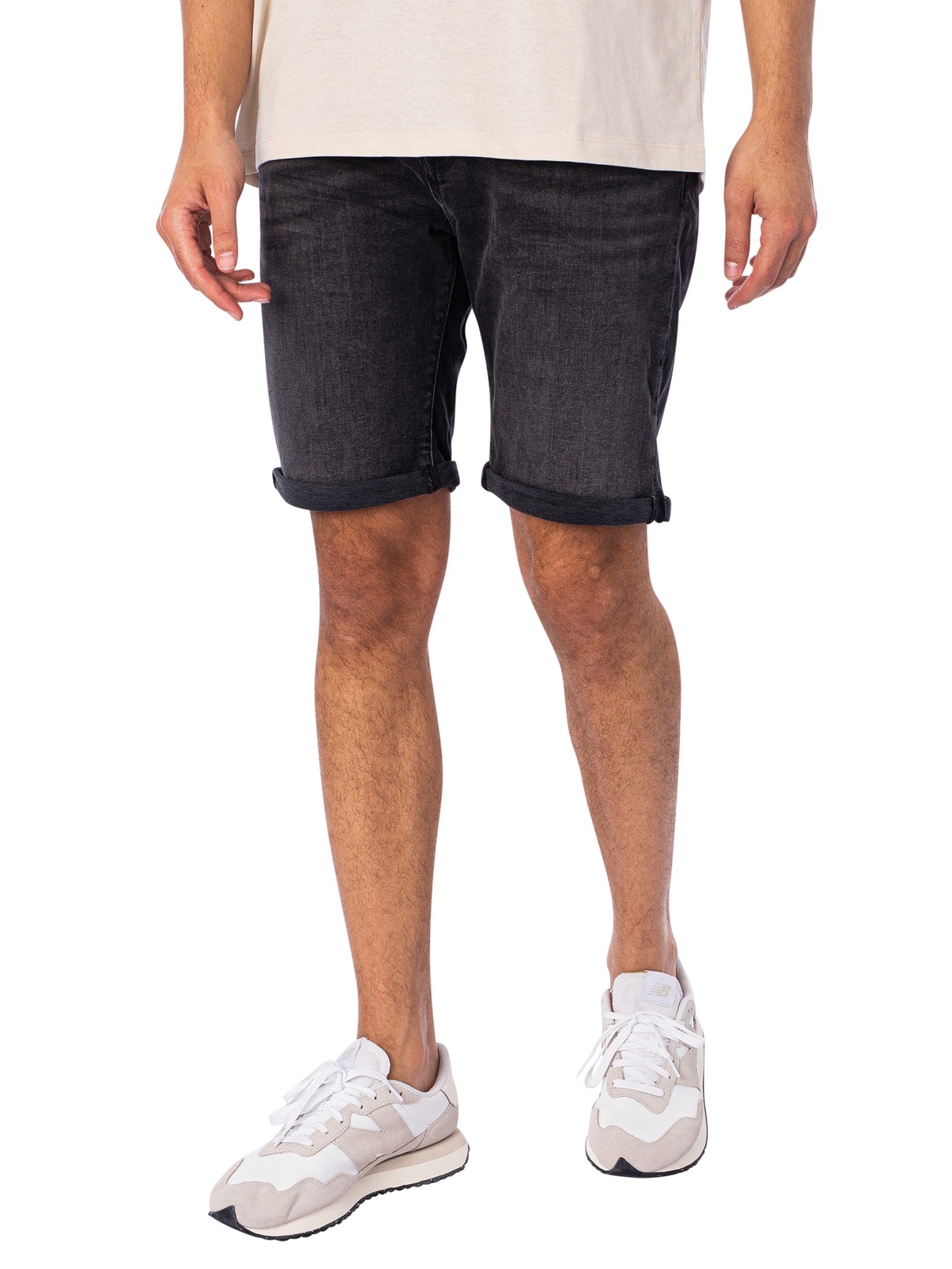 Джинсовые шорты Jack - Jones мужские Rick 344 Fox черные 1890₽