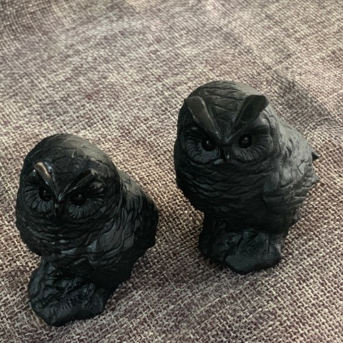 TOP Natural obsidian Quartz owl skull hand carved crystal reiki healing 1PC - Picture 12 of 12