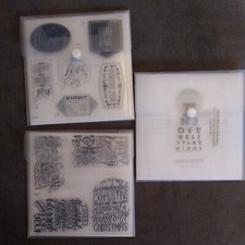 CLOSE TO MY HEART MY ACRYLIX STAMPS Lot 3 incl Card Chatter