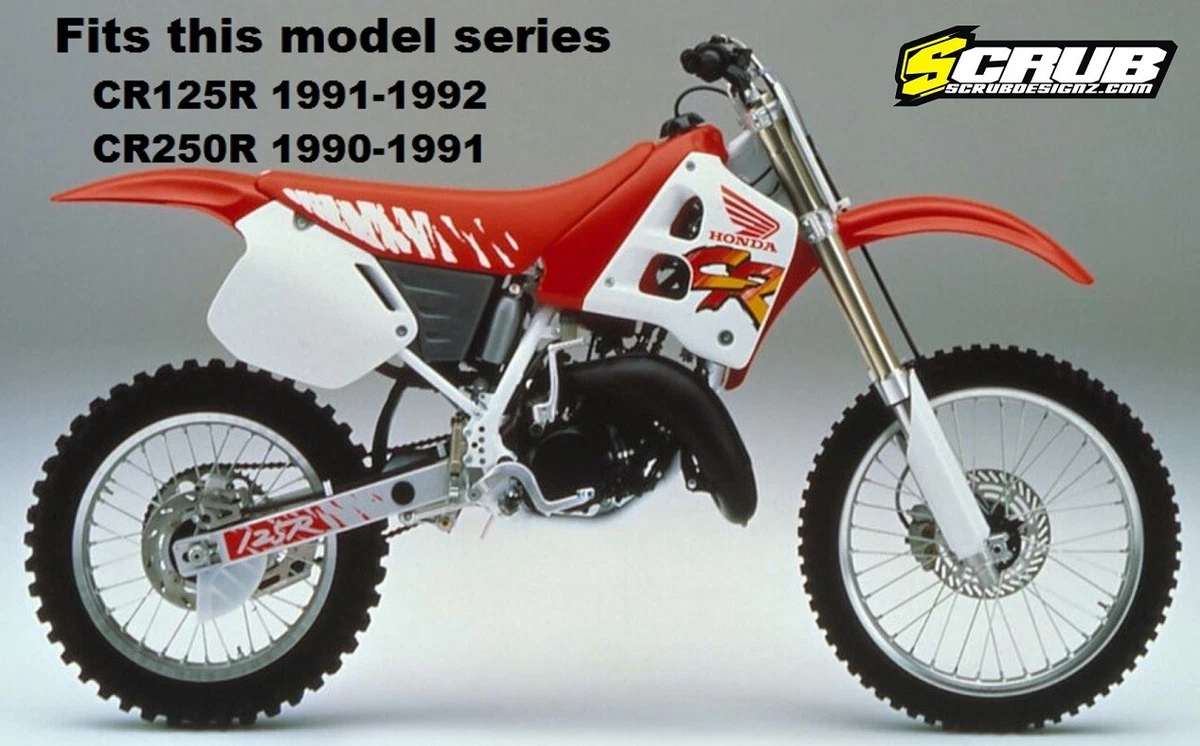 Honda CR125R 1991 1992 CR250R 1990 1991 UFO Black Plastics Kit