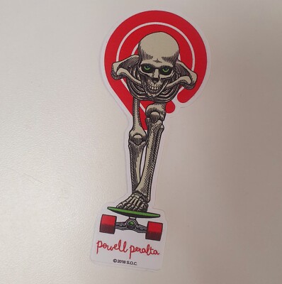 スケートボード Skull Skates Vtg Skateboard Sticker Powell-Peralta Tucking Skeleton Sticker - Brand New! High Quality