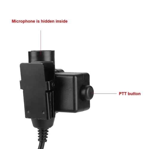 K Head Air Duct Walkie Talkie Douszny Zestaw słuchawkowy Akustyczna rura Słuchawka z PTT CB - Zdjęcie 8 z 12