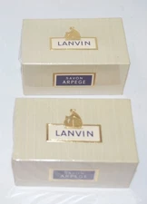 LANVIN SAVON ARPEGE 100 GR PERFUMED   SOAP  SET OF 2 NEW SEALED BOX