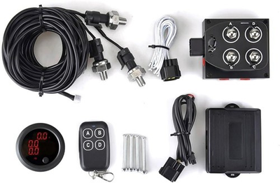#ad #ad Air Ride Suspension Manifold Solenoid Valve Controller Kit with Pressure Gauge $97.99