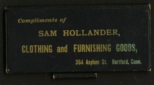Sam Hollander Clothing Hartford CT calling card holder