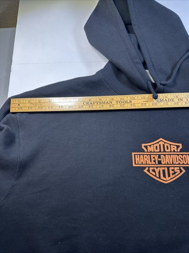 Motor Harley Davidson Cycles Fleece Pullover Hoodie Mens Sweatshirt Black #0320 - Picture 15 of 19