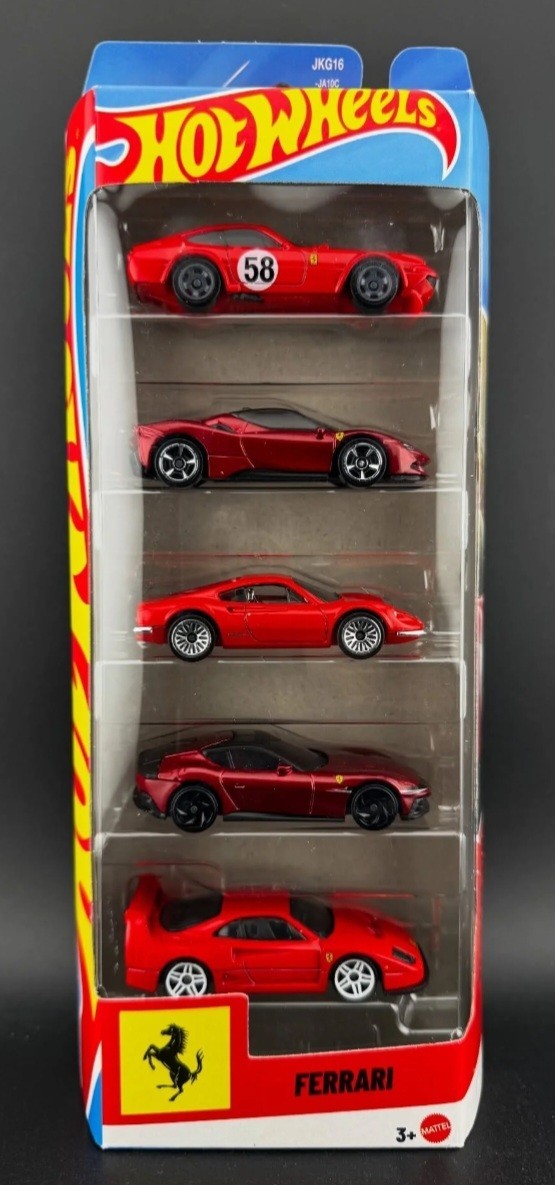 2026 Hot Wheels Ferrari 5-Pack -5 Red Vehicles | eBay