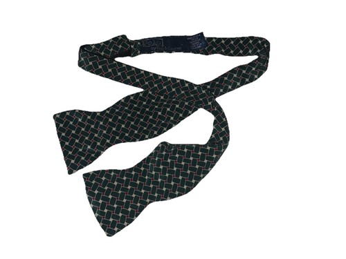 Polo By Ralph Lauren All Green Silk Men Self Bow Tie M In USA . PVGC - Picture 1 of 3