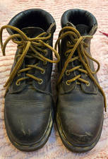 Vintage Dr Martens Boots Women UK 5 Made England Brown Leather 6 Eye 90s