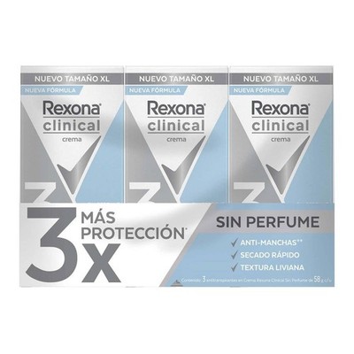 Rexona 3pk Antiperspirant Clinical cream for Women  58 g each