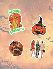 Vintage Halloween 4pc Sticker Pack