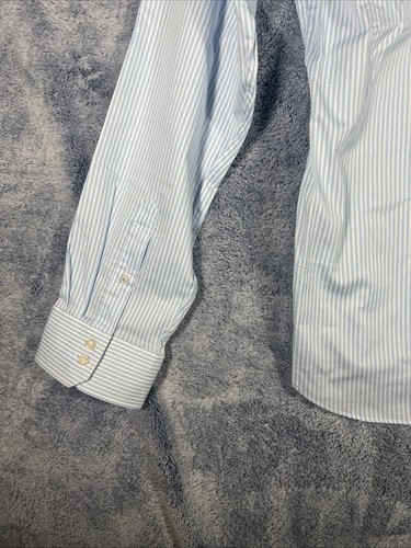 Ted Baker Endurance Nuevo con Etiquetas Para hombres 18 Azul Blanco Rayas LS Puños Abatibles Elásticos - Imagen 19 de 22