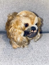 7  Antique Steiff Dog Puppy Stuffed Animal 1950s 1960s Made In Germany Collar