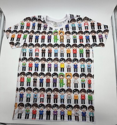 Dan and Phil Shop Pixel Sprite All Over Print T-Shirt weiß Gr. L