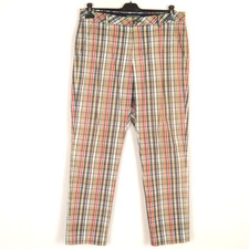 TOMMY HILFIGER GOLF Herren Chino Hose Größe W34 L30 Regular Braun Kariert Gerade