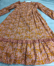 Universal Thread Dress Womens Small Orange Prairie Cottage Core