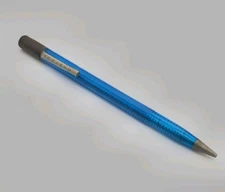 Scripto Vintage Transparent Blue Mechanical Pencil #028 Retro Made In USA Works!