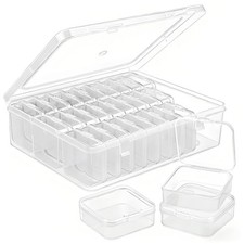 YYGMSS Bead Organizer Box, 30Pcs Small Plastic Boxes 2.17 2.17 0.79, clear