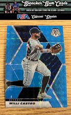 2021 Panini Mosaic 158 Willi Castro Blue Fluorescent #/15