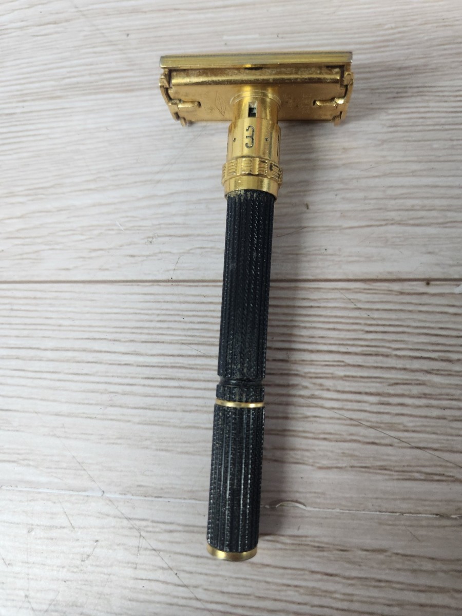 RARE Vintage 1970 Gold Plated Gillette Super Adjustable 109mm