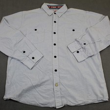 Carhartt Shirt Mens XL Blue Work Striped Long Sleeve Button Up Cotton Workwear