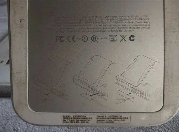 Apple A1173 17” All-in-one Mac 4.1 Core Duo1 1.86GBHz 1GB Ram No HDD - Image 3 of 4