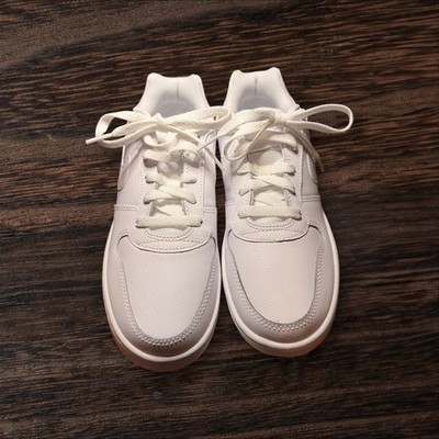 Nike Ebernon Low triple White Leather Sneakers men US Sz 7.5 women 9 AQ1779 nib