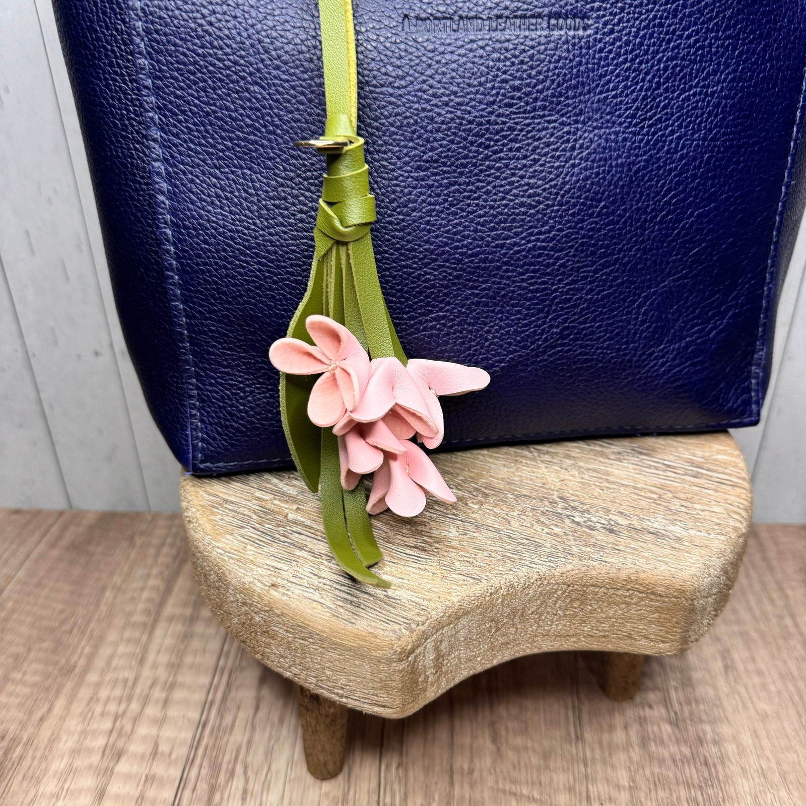 Light Pink Flower Bag Charm Accessory