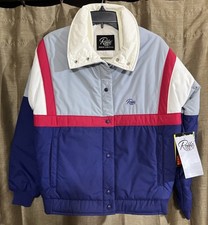Vintage 80's Roffe Women's 12 Ski Jacket Tri Color Red Blue White NOS. RM