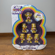 Care Bears Gold And Ruby Edition Special Collectors Set of 6 SUPER SHINY NEW