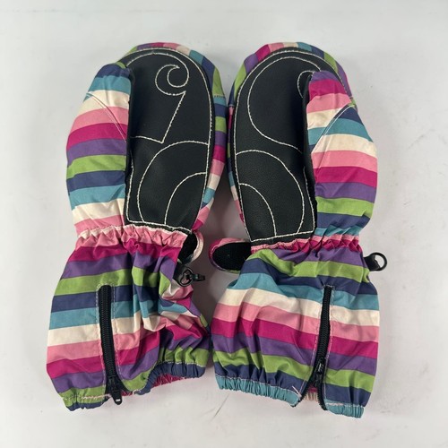Carhartt Kids Gloves Toddler Girl Size XL Pink Multi Striped Mittens - Picture 3 of 10