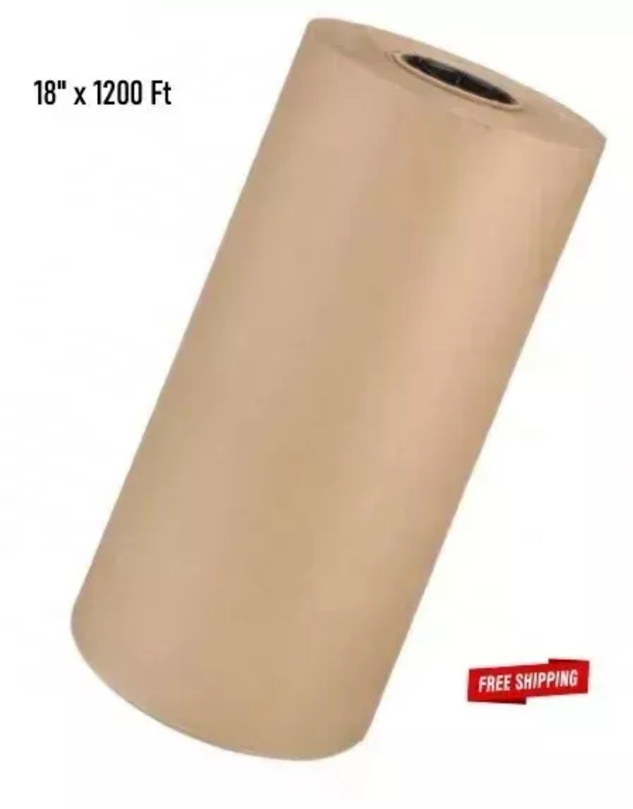 18" x 1200 feet Brown Kraft Paper 30 lb Basis Weight Roll Packaging Shipping NEW