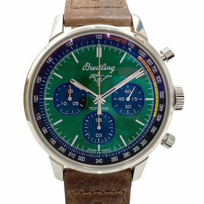 BREITLING Top Time Ford Mustang A253101A1L1X1 grün gebrauchte Herrenuhr #21211
