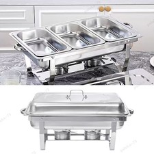 1/2/4 Pack 9L Chafer Chafing Dish Sets Pans Stainless Steel Catering Food Warmer