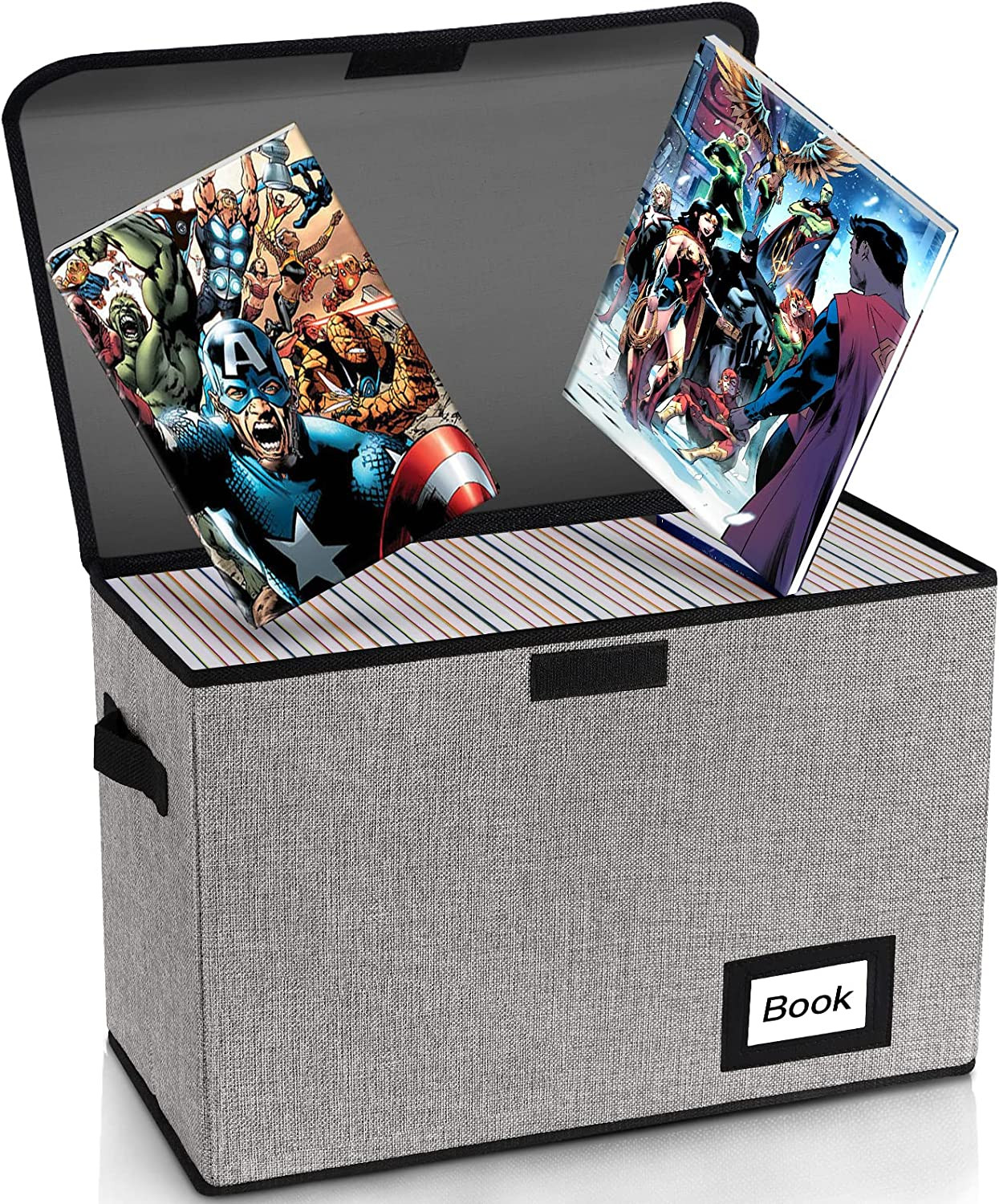 Collection Comic Book Storage Box, 15.8" X 7.8" X 11.8", Collapsible Comic Short