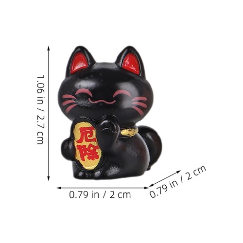 20 Pcs Fortune Cat Decoration Figure Miniature Lucky Figurines Waving - 第 4/12 張圖片